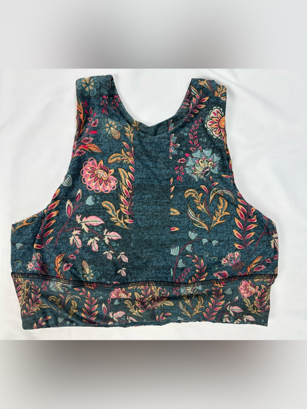 Yoga Democracy Athletic Free Range Sports Bra Festival Denim Size XL